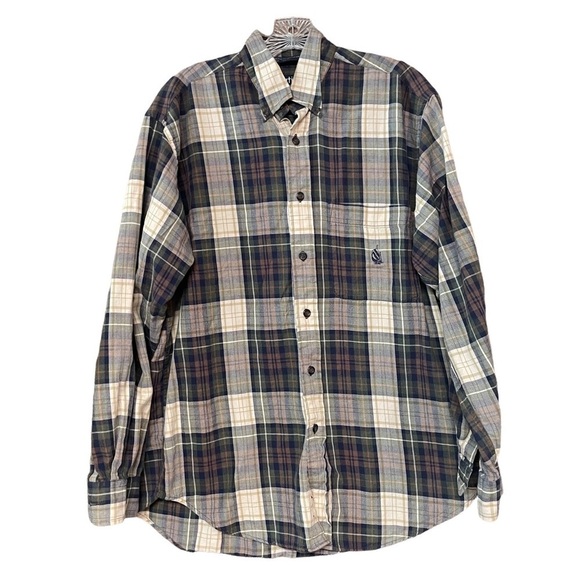Men’s Nautica collared button down shirt, plaid, breathable, RN 67835 size M - Picture 1 of 4